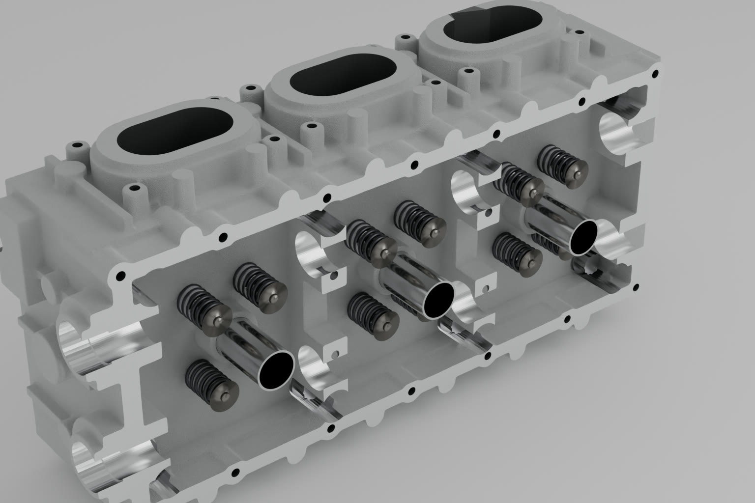 Cylinder head and cams
